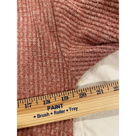 Saturday Sunday by Anthropologie Women’s S Ribbed Half-Zip Sweater Pink Knit - Picture 8 of 9